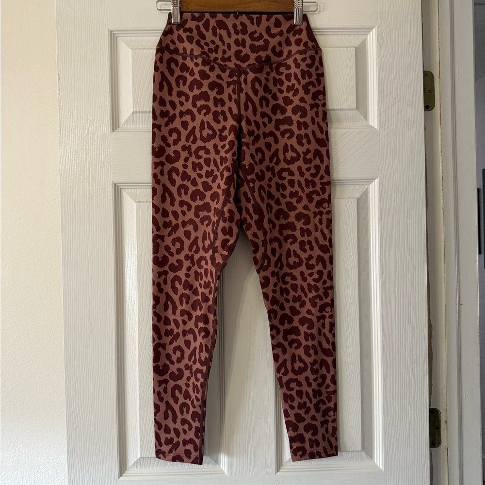 Vitality Leopard Print High-Waist Leggings - Rose Brown